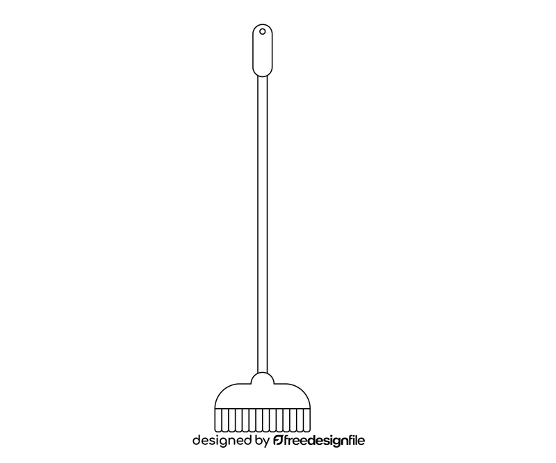 Mop black and white clipart