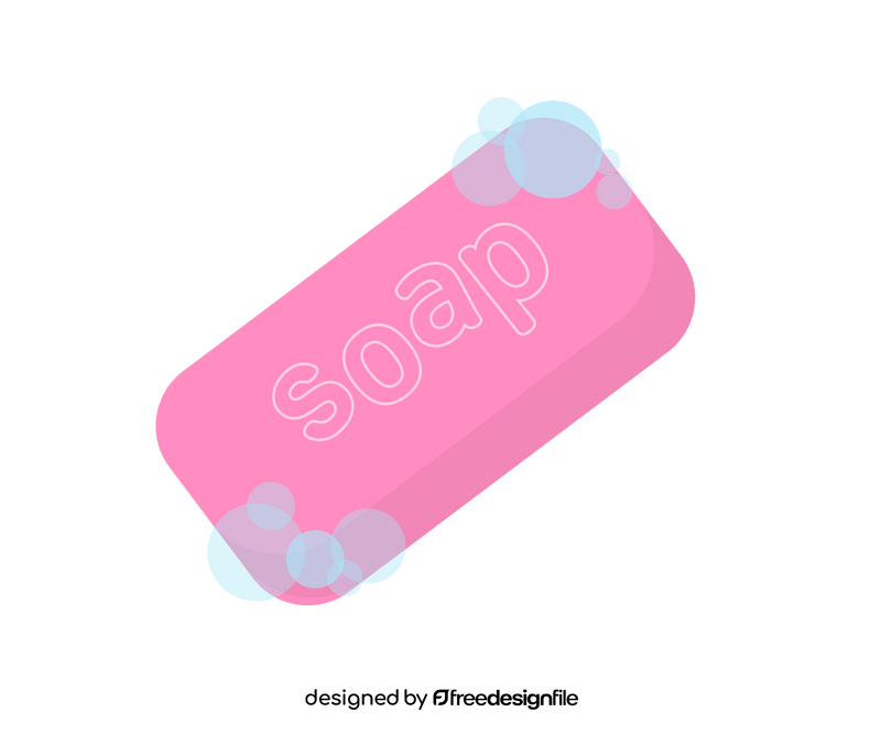 Pink soap drawing clipart