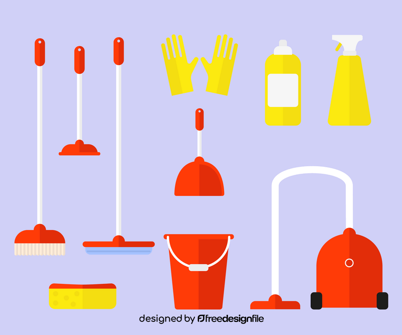 Cleaning tools vector