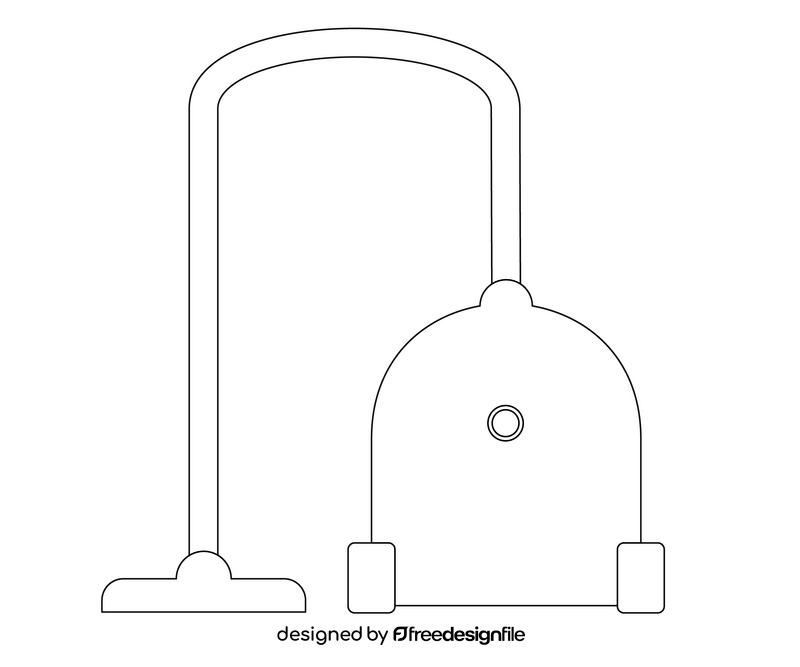 Vacuum cleaner free black and white clipart