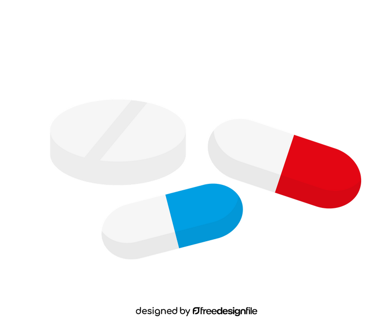 Medication pills illustration clipart