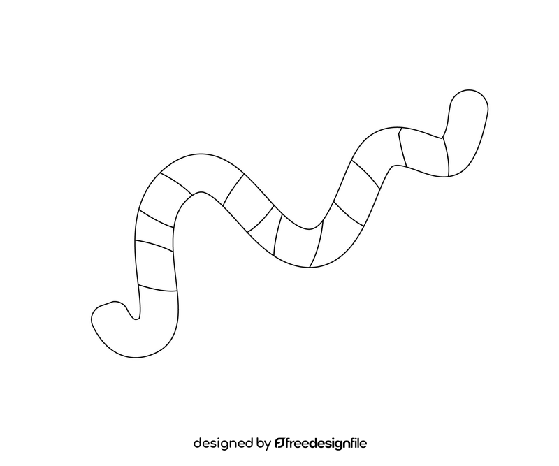 Worm black and white clipart