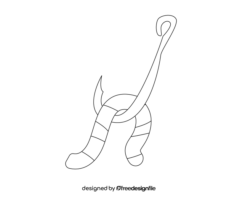 Fishing hook black and white clipart