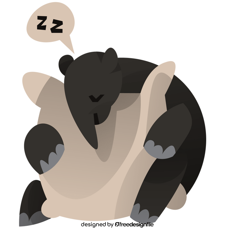 Tapir sleeping clipart