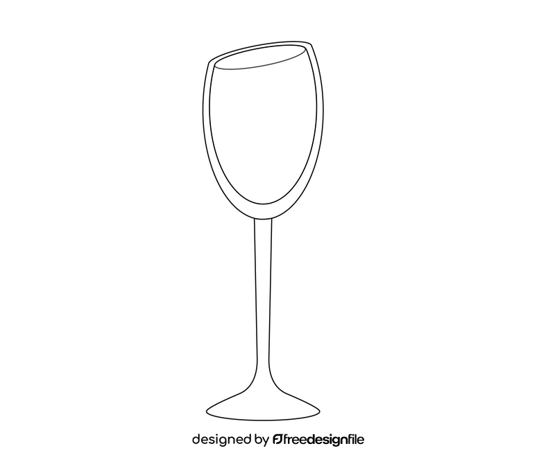 Champagne glass free black and white clipart