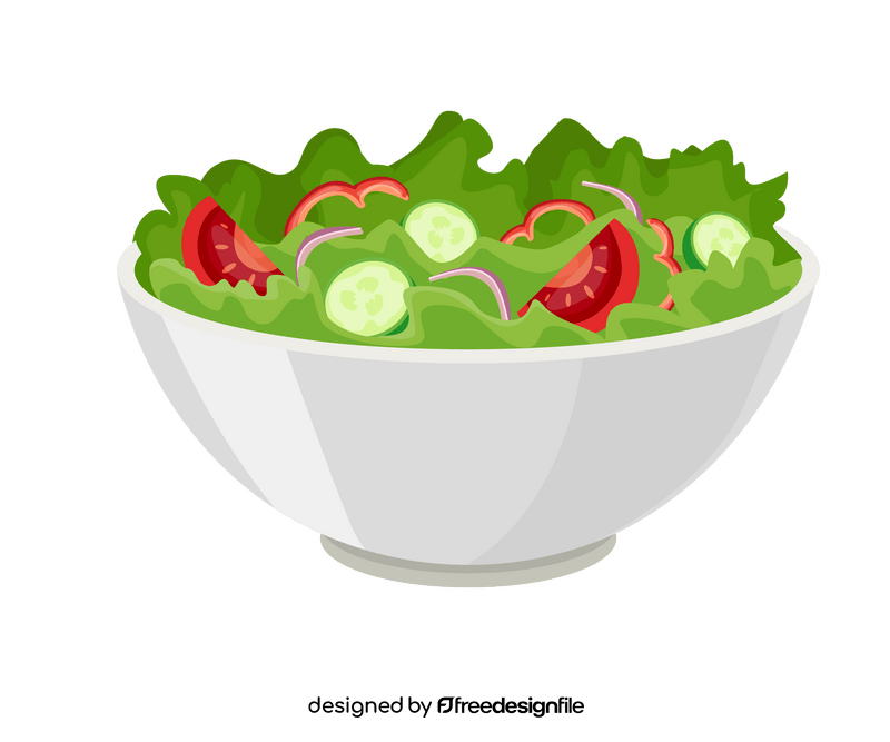 Healthy food, vegetable salad clipart