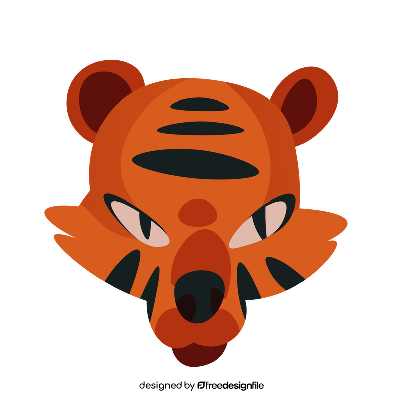 Cartoon tiger head clipart