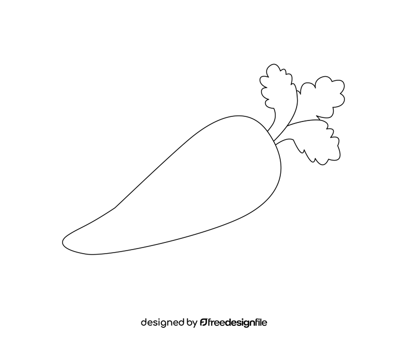 Carrot drawing black and white clipart free download