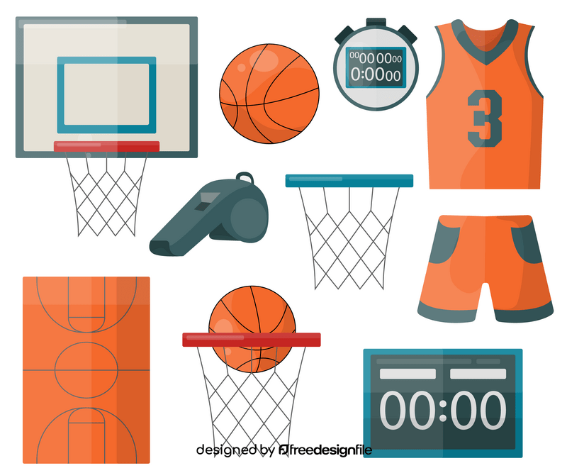 Set of basketball vector