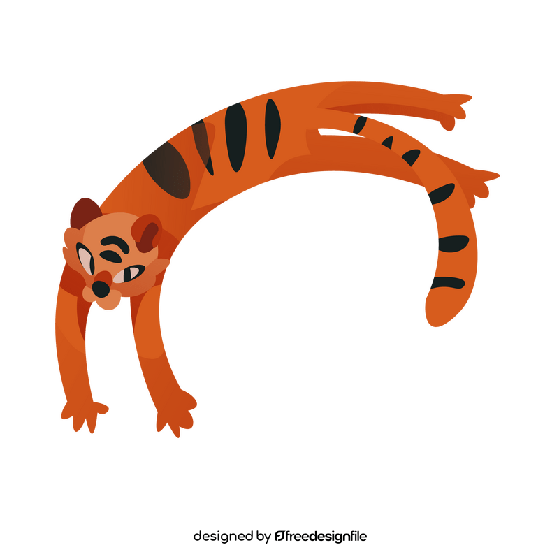 Tiger playful clipart