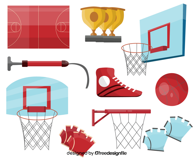 Basketball icons vector