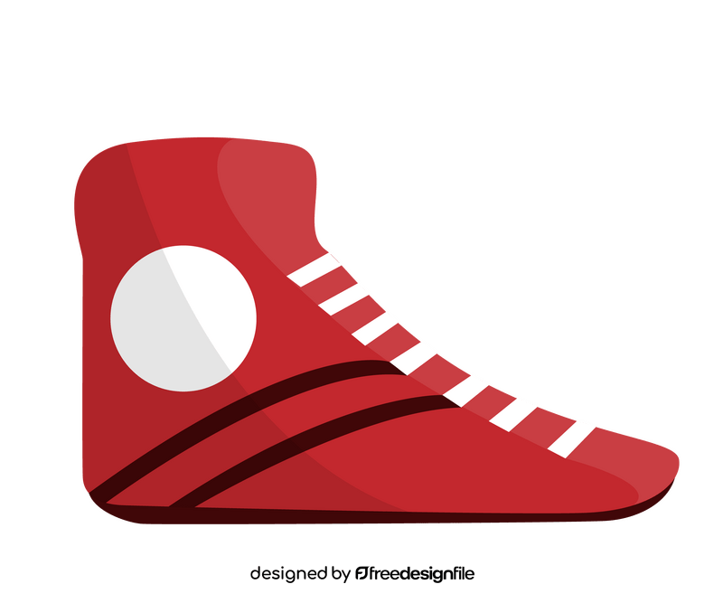 Red sports sneakers clipart