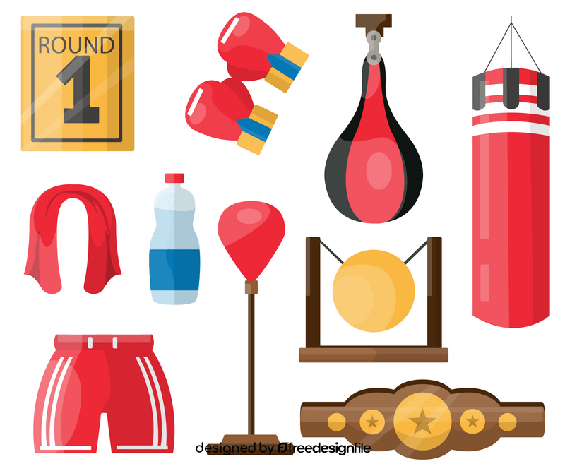 Boxing design elements vector