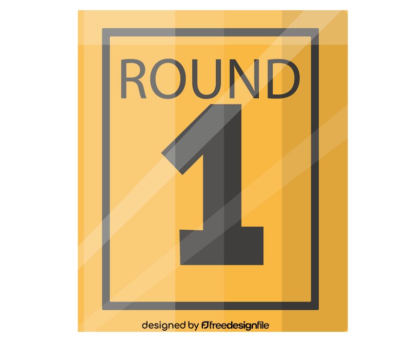 Boxing round one clipart