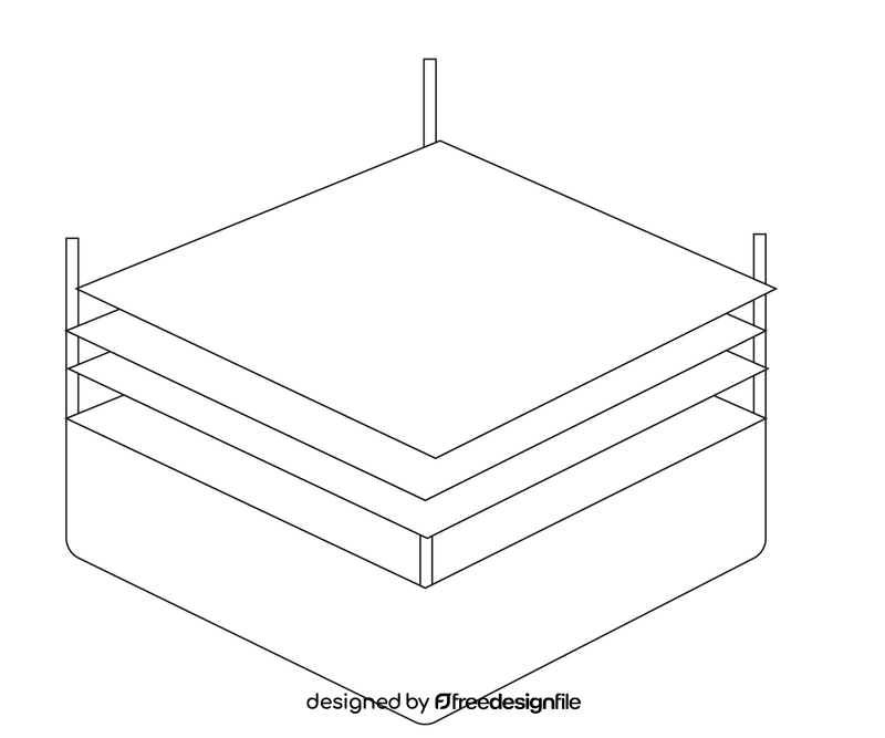 Boxing ring black and white clipart