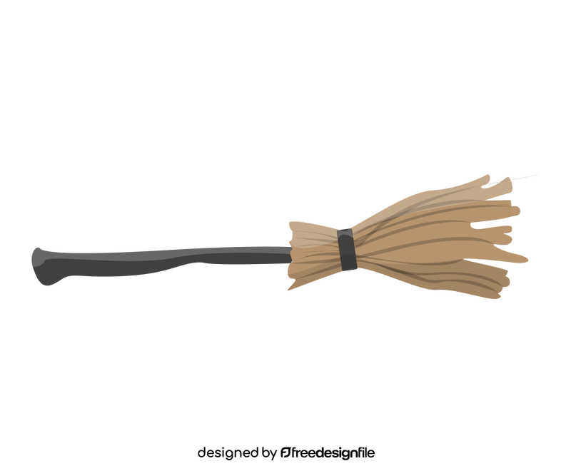 Witch broom illustration clipart