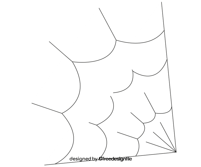 Spider web black and white clipart