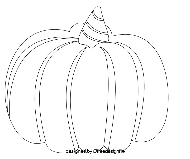 Free pumpkin black and white clipart