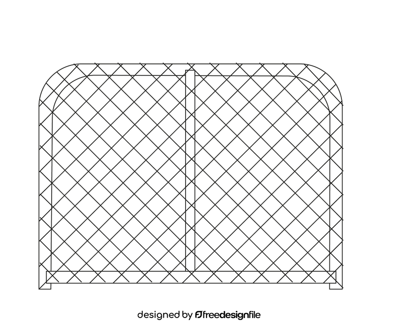 Hockey gate free black and white clipart