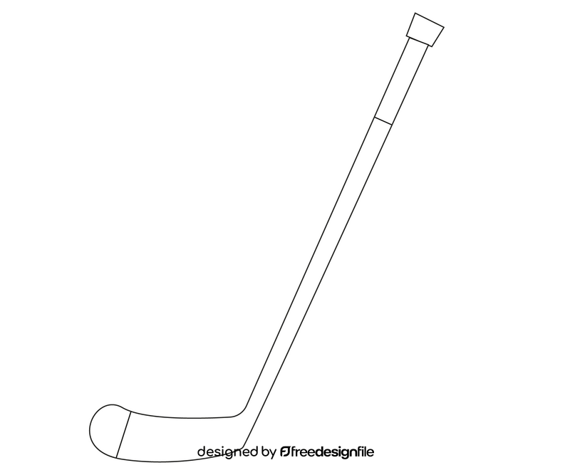 Ice hockey stick cartoon black and white clipart vector free download