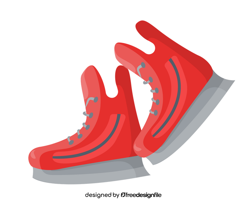 Ice hockey skate cartoon clipart