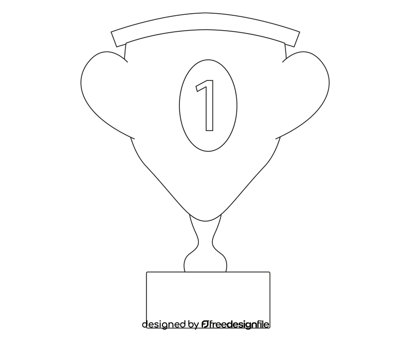 Sports cup illustration black and white clipart