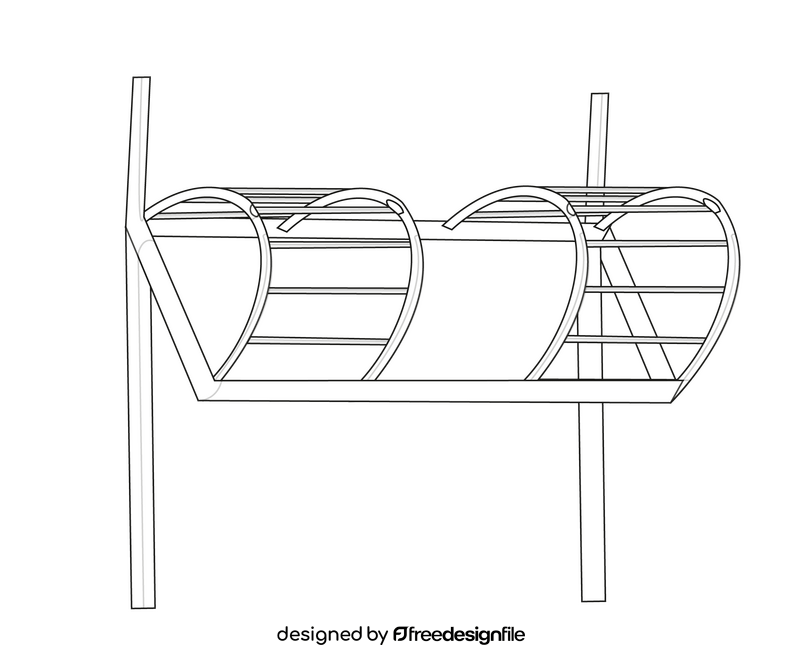 Playground swings black and white clipart