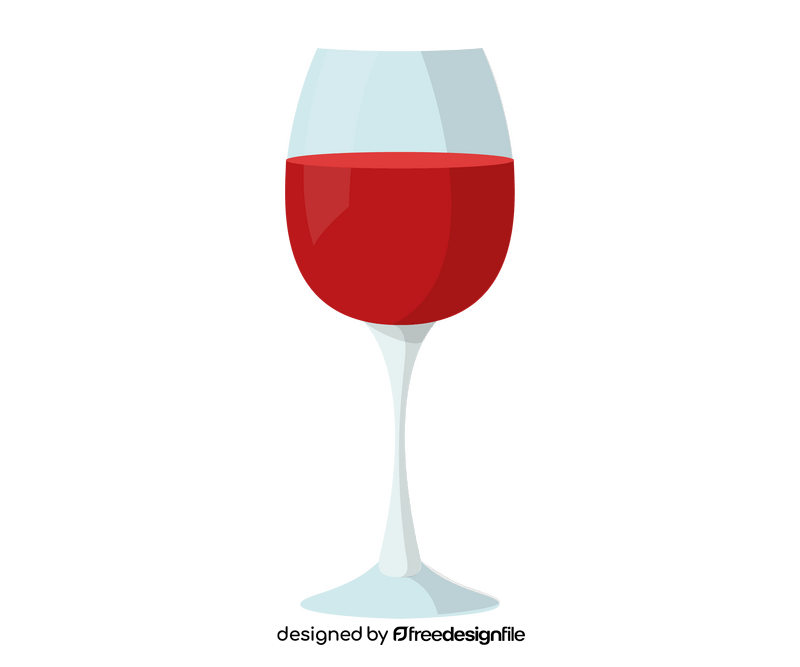 Red wine glass clipart