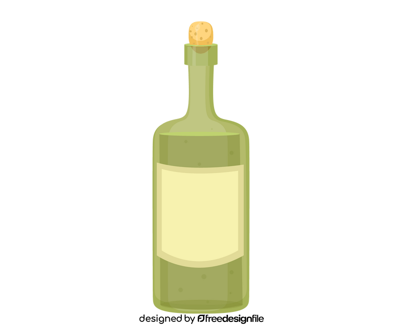 Cartoon wine bottle clipart