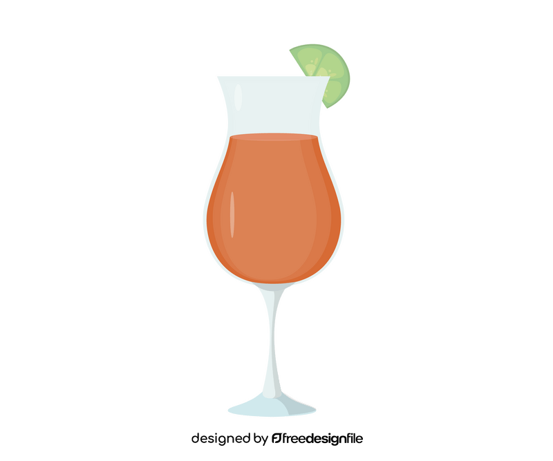 Glass of aperol spritz cocktail clipart