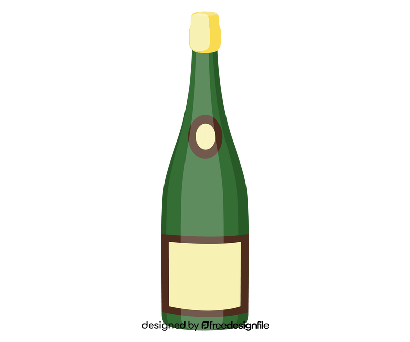 Champagne bottle cartoon clipart