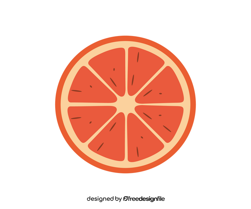 Free grapefruit slice clipart