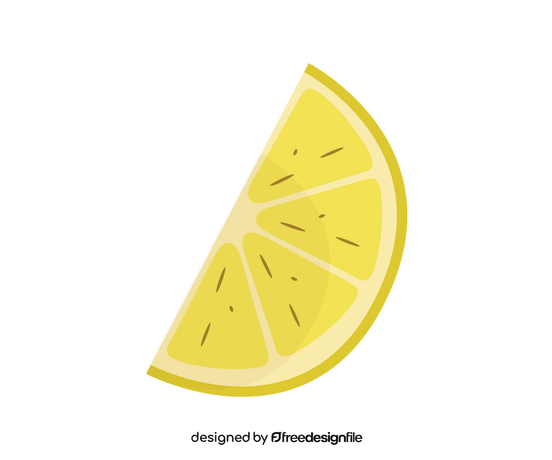 Slice of lemon cartoon clipart