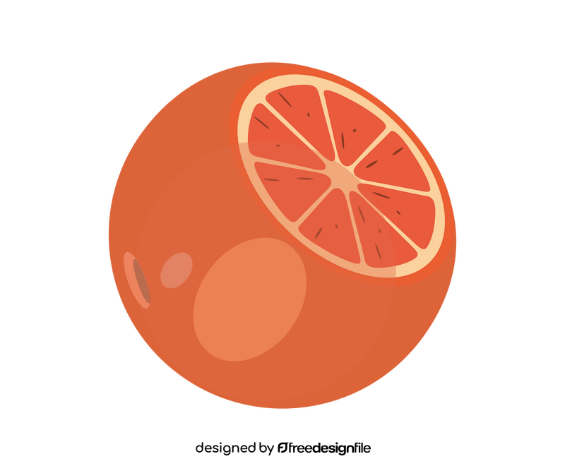 Cartoon grapefruit clipart