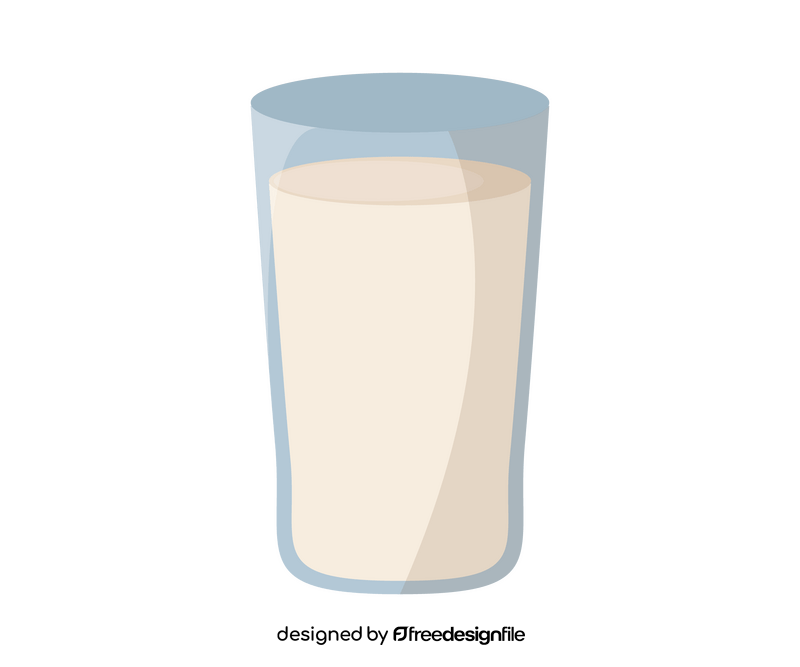 Glass of milk drawing clipart