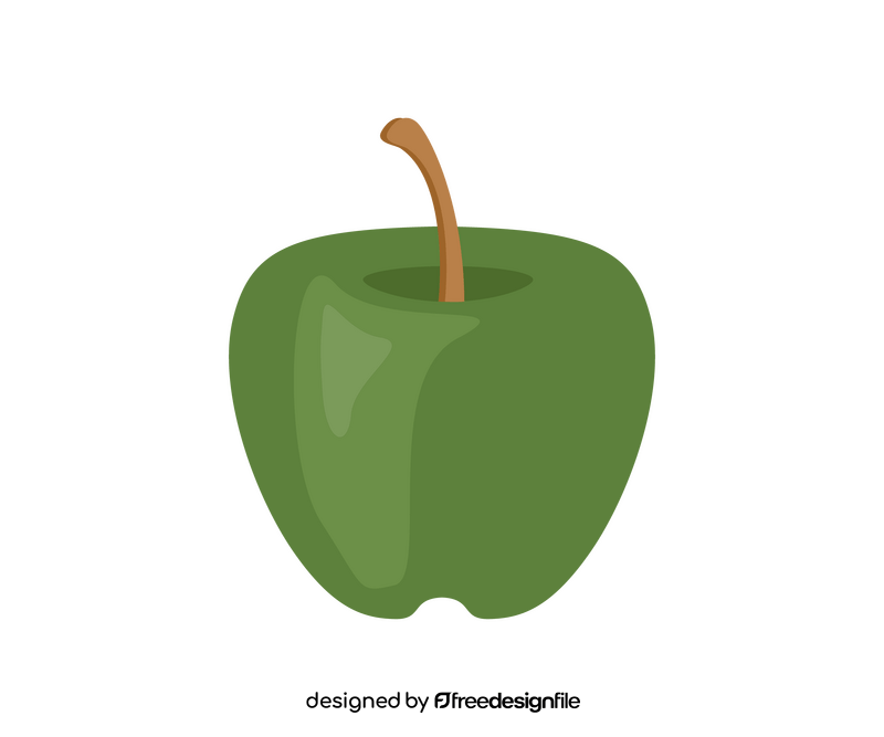 Green apple cartoon clipart