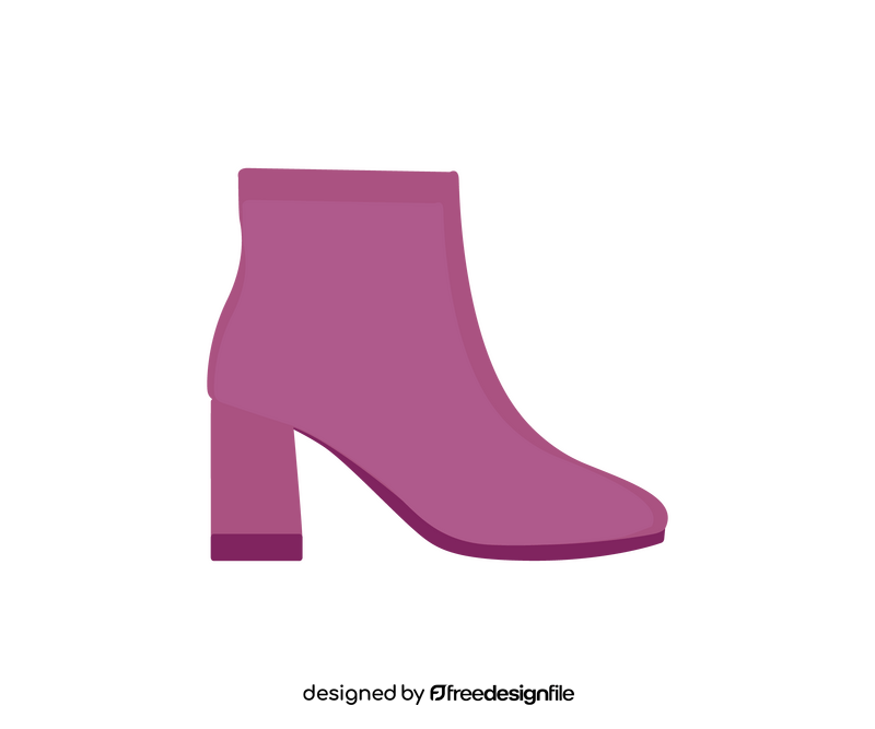 Pink ankle boots cartoon clipart