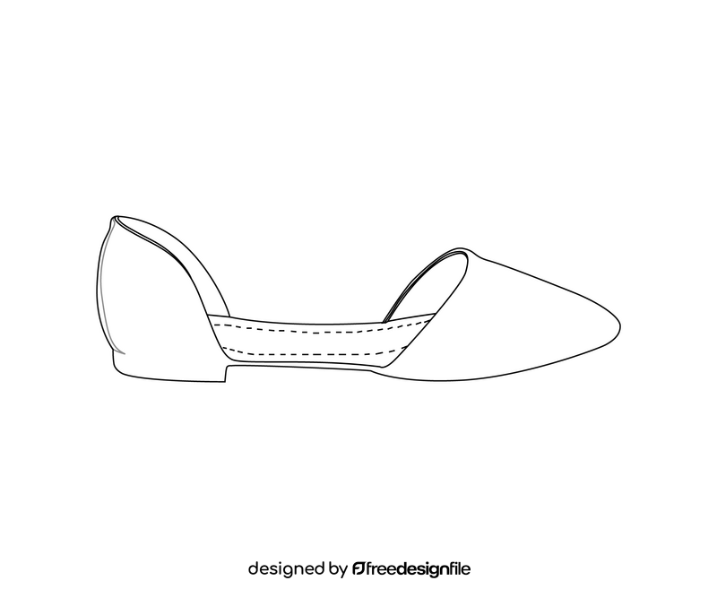 Women shoes drawing black and white clipart