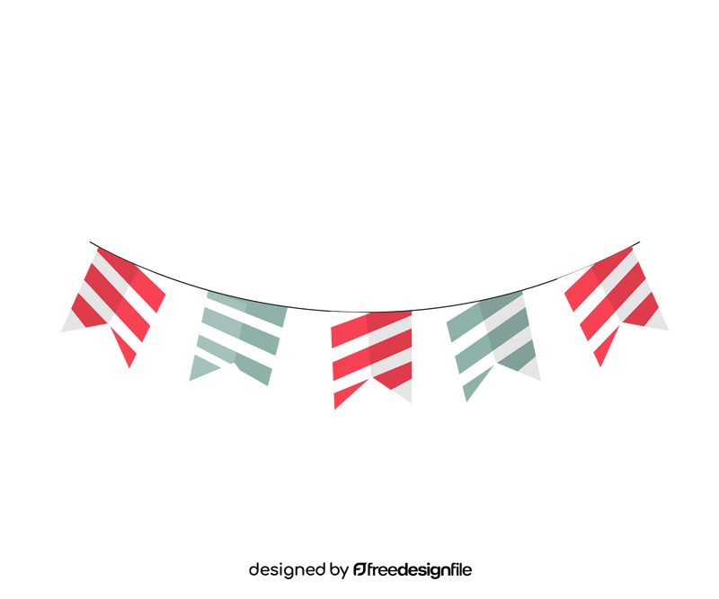 Colorful garland drawing clipart