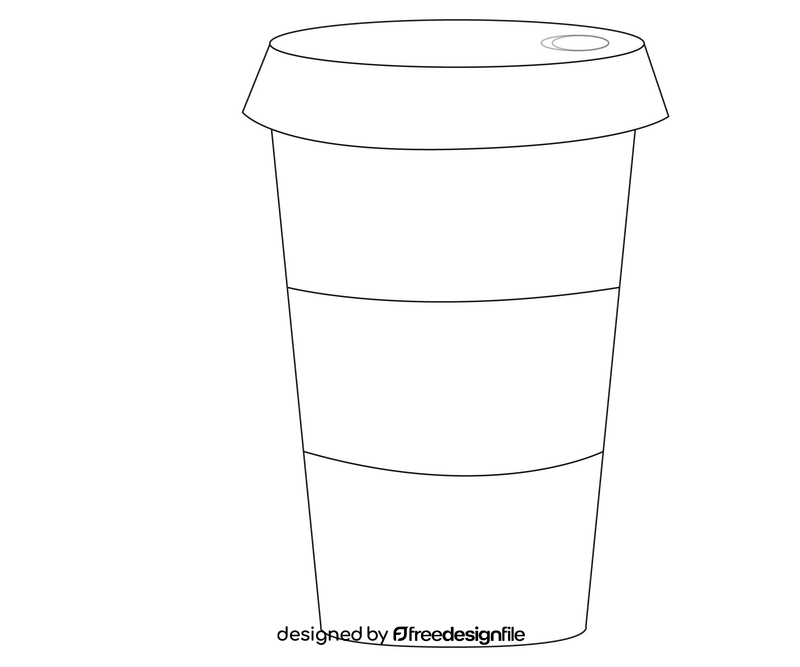 Cup black and white clipart