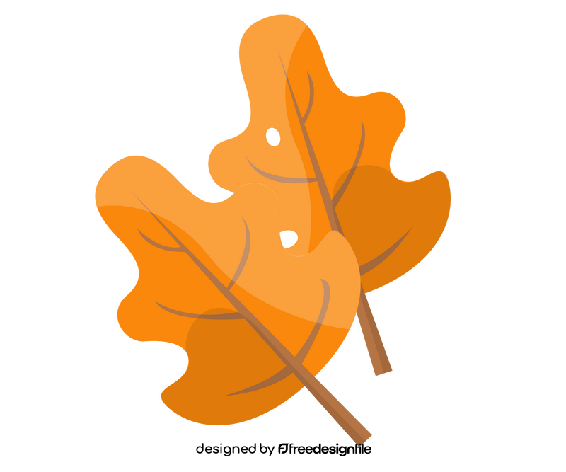 Autumn orange leaf clipart