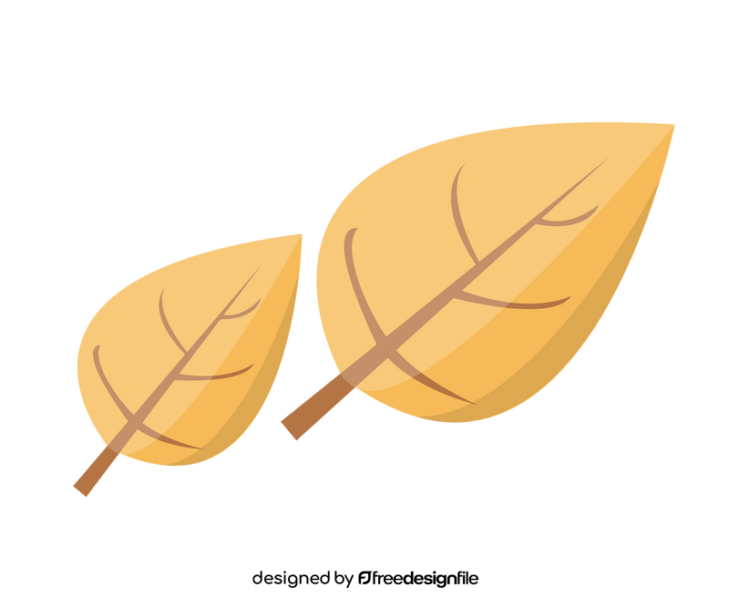 Fall orange leaves drawing clipart