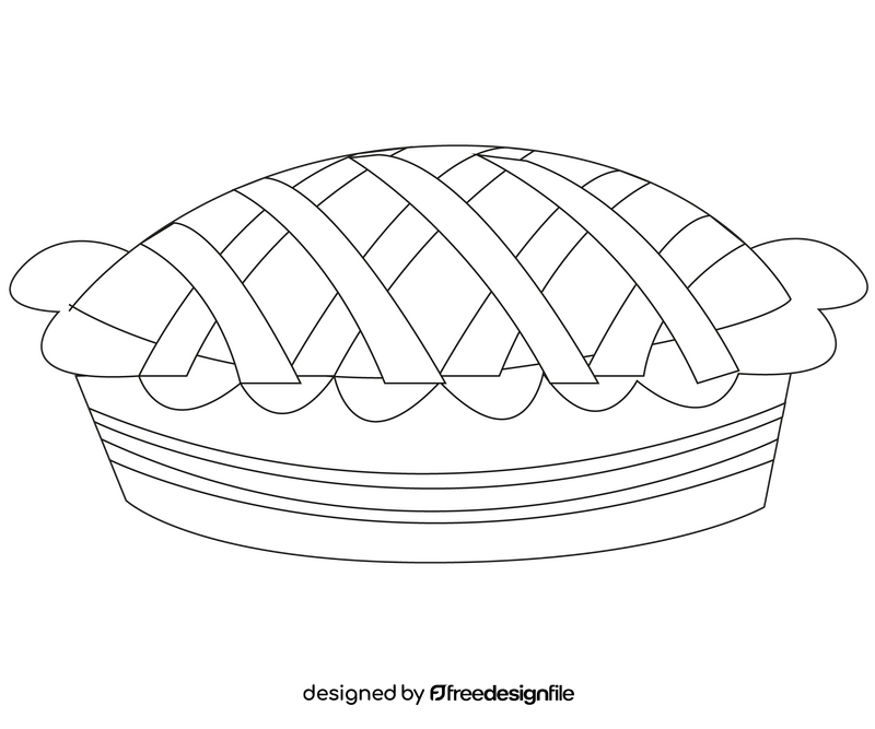 Free pumpkin pie black and white clipart