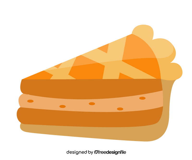 Piece of pumpkin pie clipart