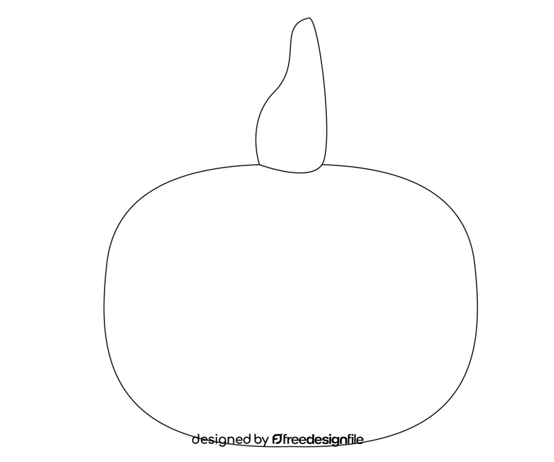 Pumpkin illustration black and white clipart