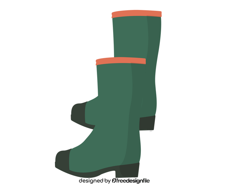 Green winter shoes clipart