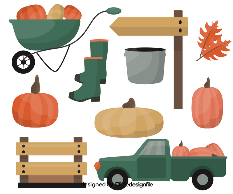 Autumn symbols vector