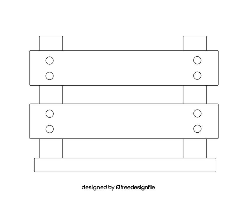 Crate wooden box illustration black and white clipart