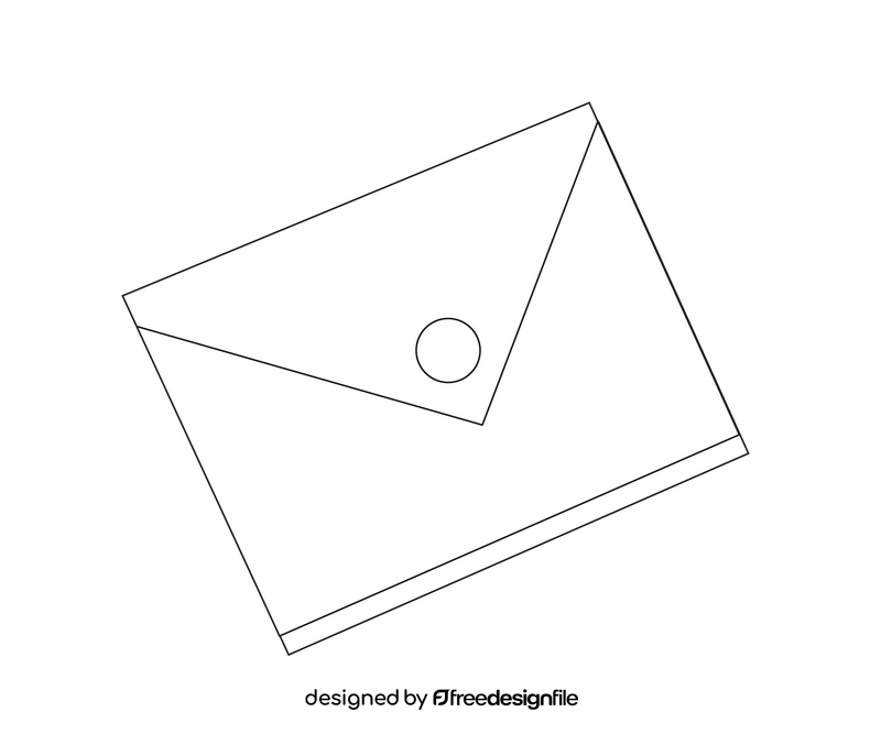 Envelope free black and white clipart