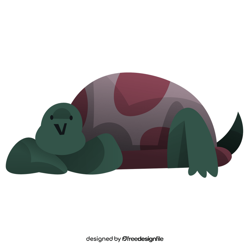 Turtle lying clipart
